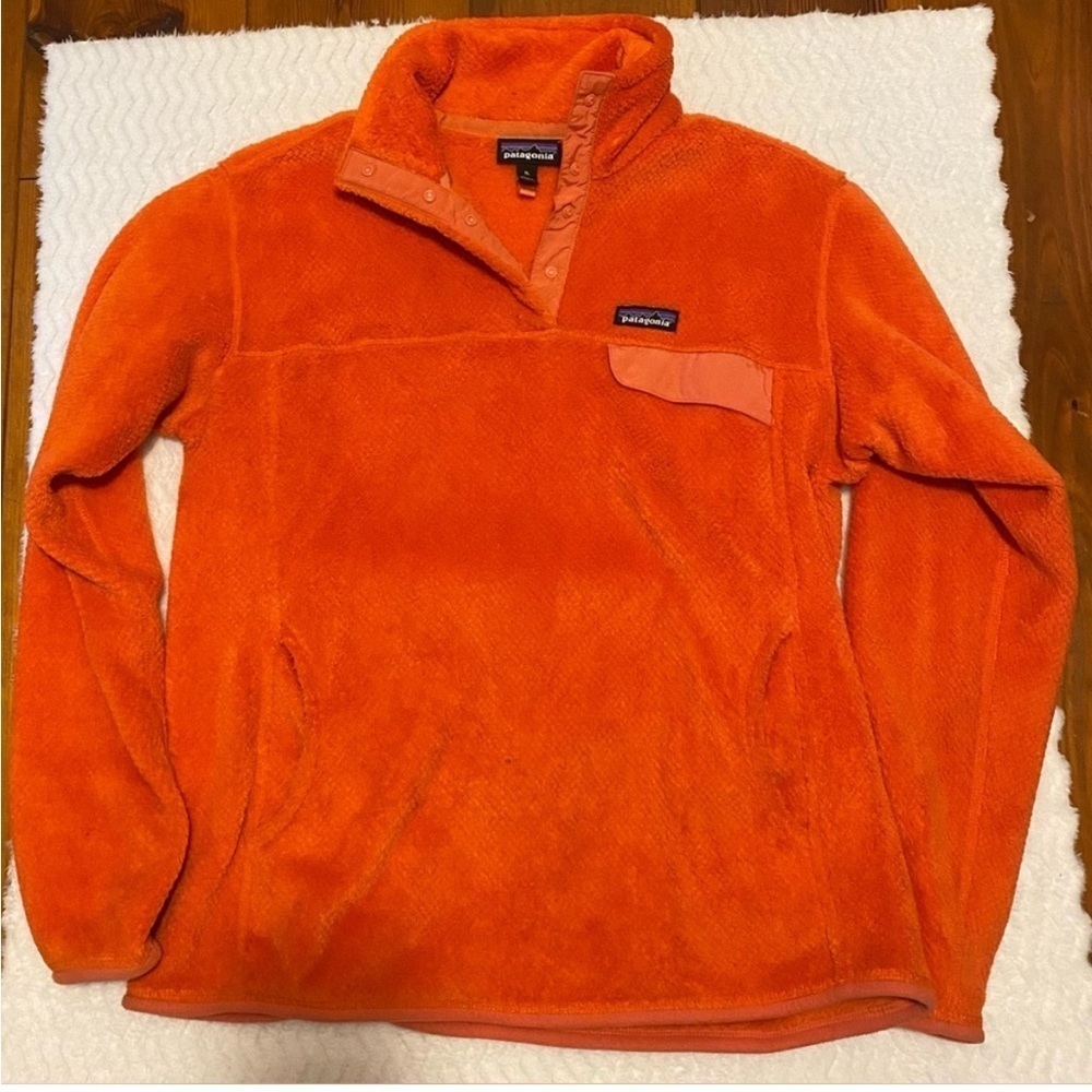 Patagonia Synchilla Fleece Pullover Orange XL Extra Large - Picture 2 of 9